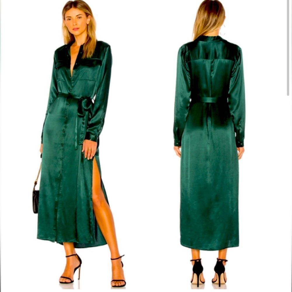 L'Academie The Long Sleeve Shirt Dress